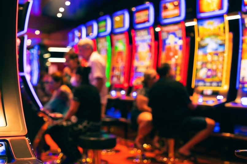 People gambling in a casino